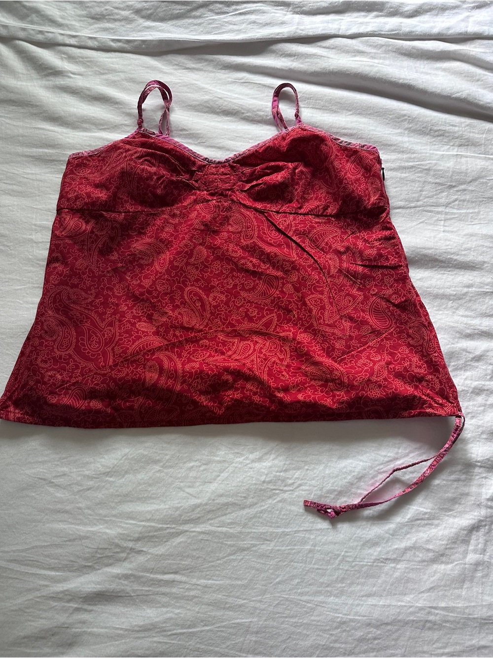 GAP Red Paisley Camisole with Thin Straps